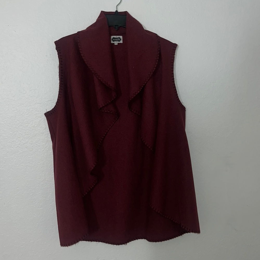 Mud Pie wool blend maroon vest